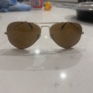 Ray-Ban Aviator Sunglasses - Gold Frame with Brown Lenses